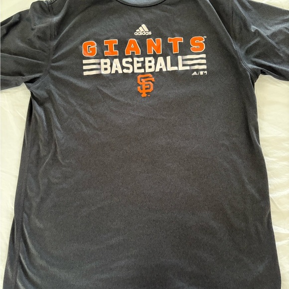 Adidas Kids Giants Baseball Charcoal Tee - Picture 1 of 4